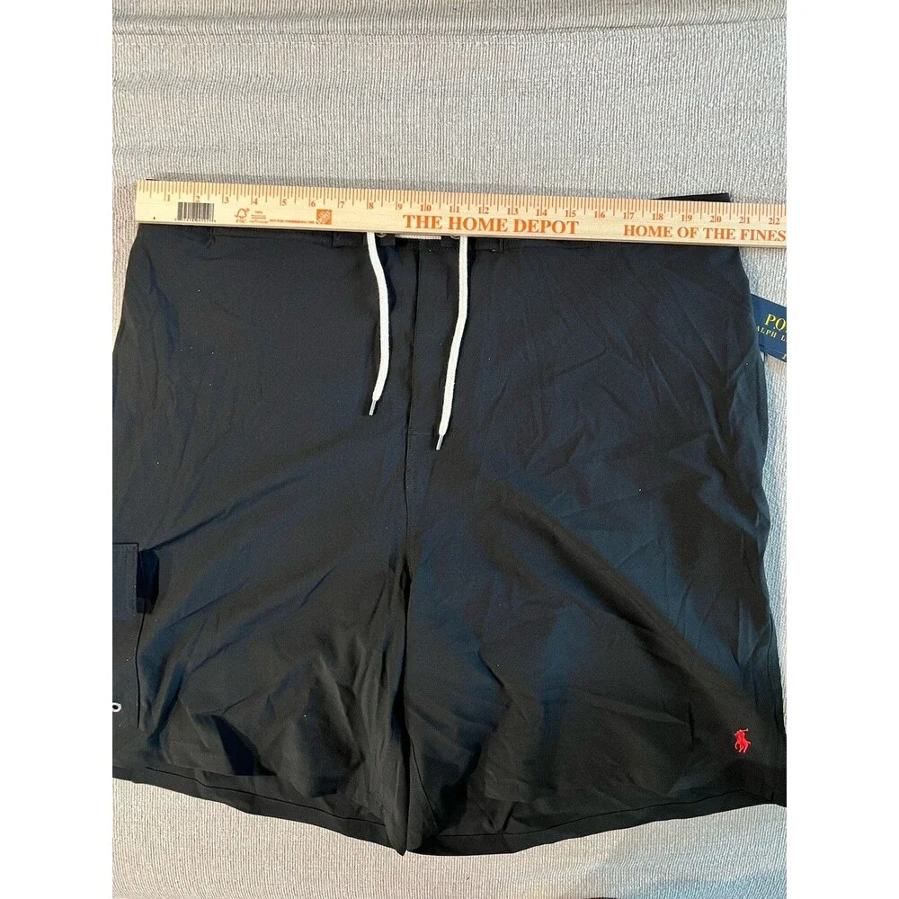 NWT Mens Polo Ralph Lauren 3XB Kailua Swim Trunks Shorts Black w Red Pony